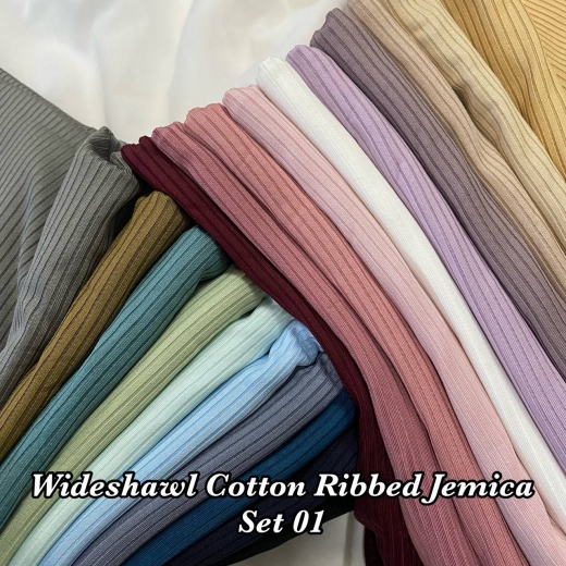 Wideshawl Cotton Ribbed Jemica